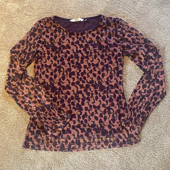 Anthropologie Poetic Woods Carey Mesh Top Purple Size SMALL - Picture 7 of 14